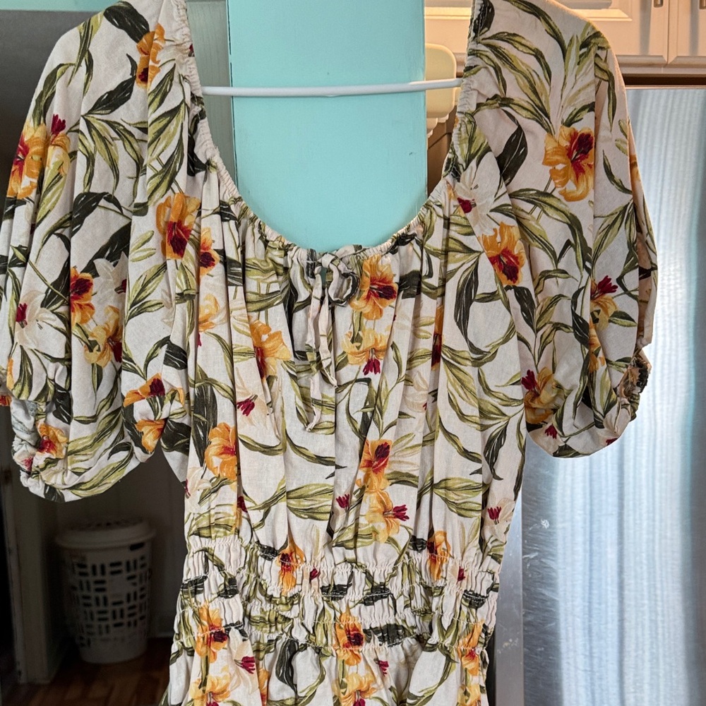 Kensie Floral Puff Sleeve Blouse - Multicolor